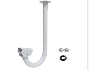 Universal J-Shaped CCTV Security Camera Pendant Mount White